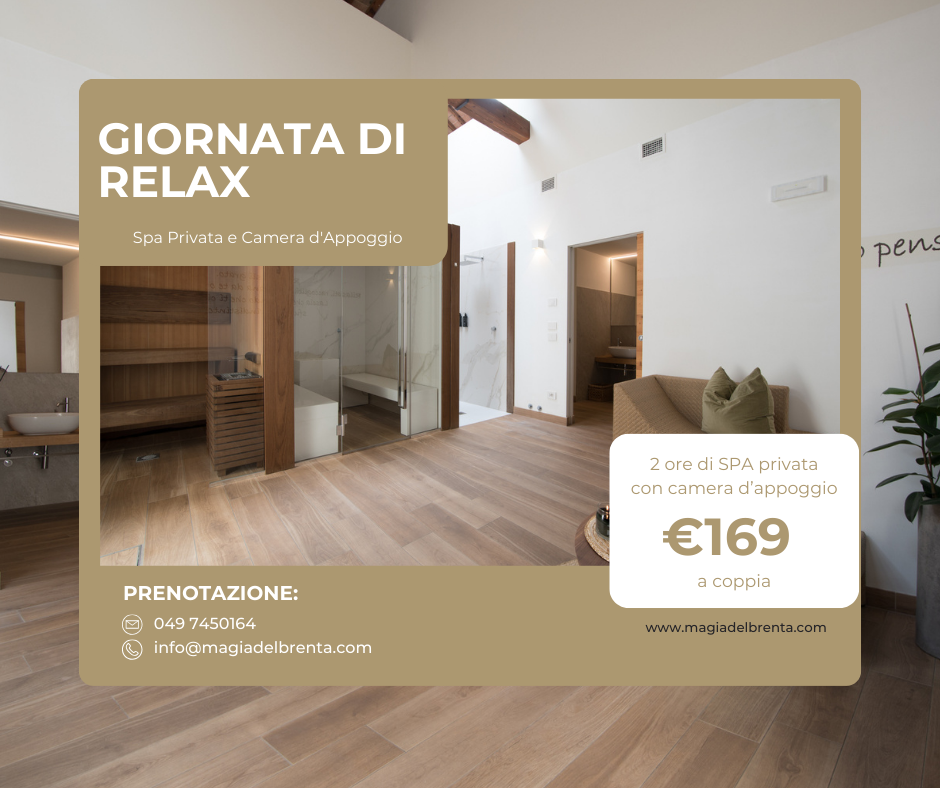 Giornata di relax con spa privata e camera d'appoggio